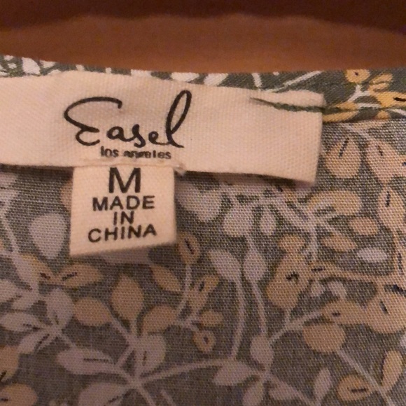 Sage green and yellow wrap around maxi dress size medium ☀️ - Picture 4 of 4